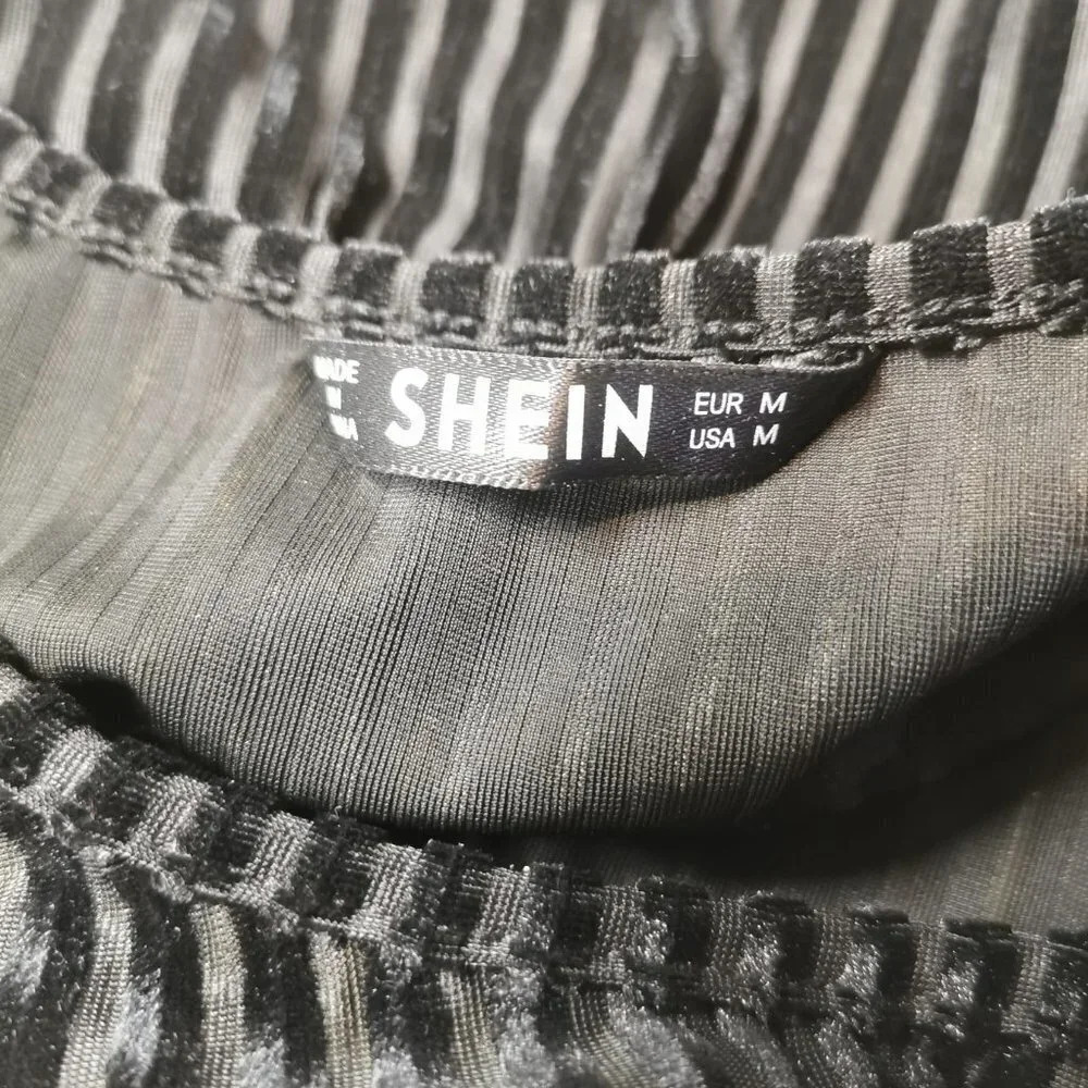 Shein Velvet Ribbed  Top - Picture 4 of 4